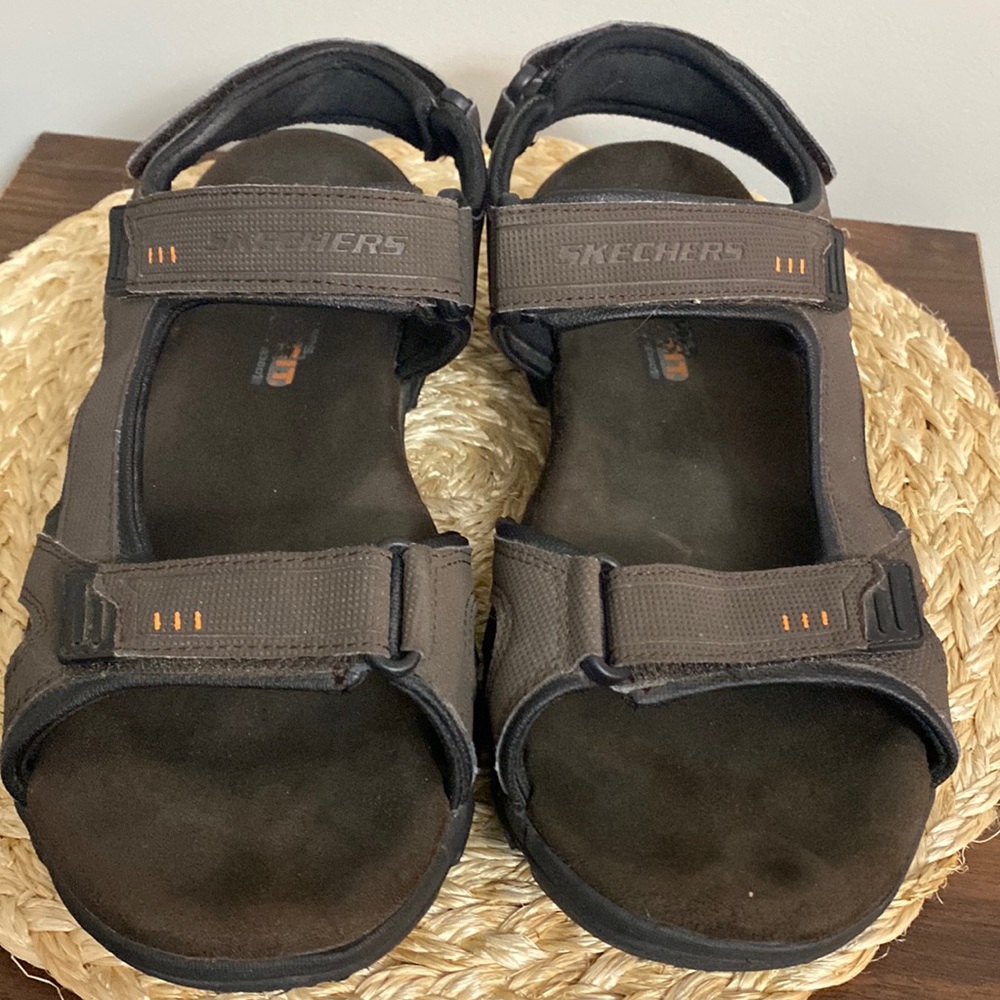 Skechers mens brown sandals size 11